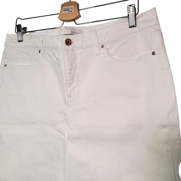 Ella Moss Women's Mid-Rise Straight Leg Ankle White Jeans Size 12 - Picture 2 of 11